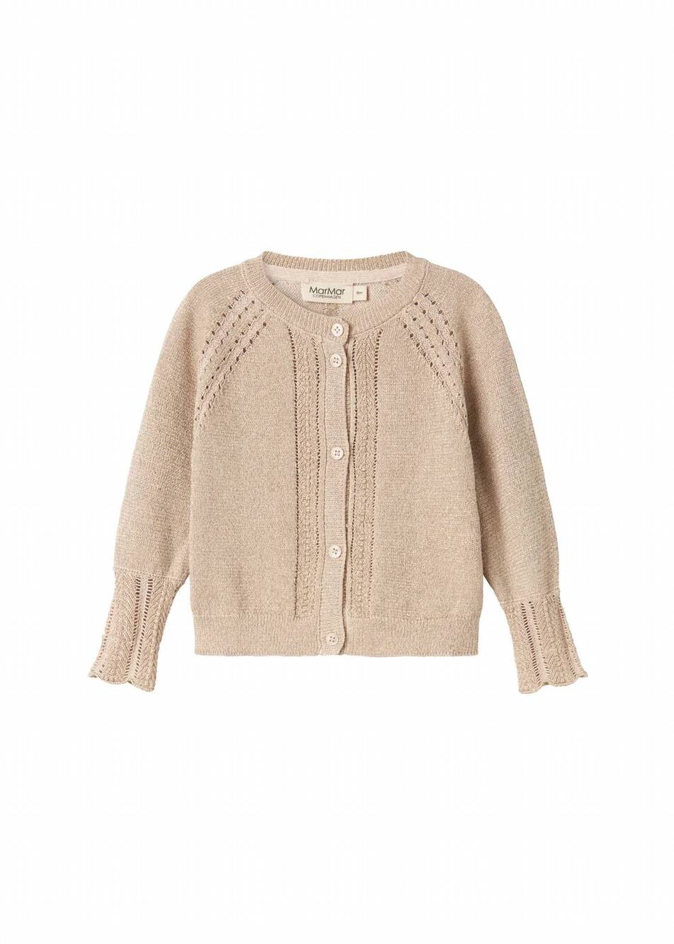 NEW MARMAR COPENHAGEN kid's tillie cardigan in gold glitter